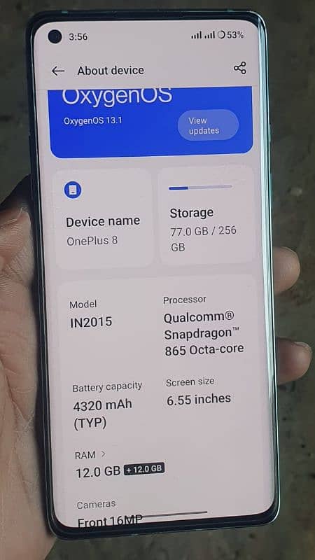 oneplus 8 12+12GB 256GB global PTI approve 0