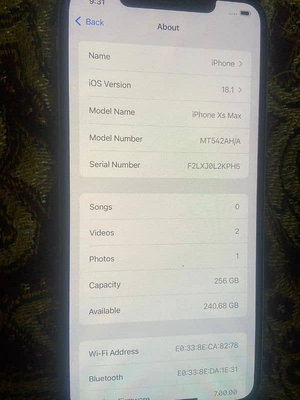 iPhone xs max non pta urgent for sale 7