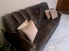 5 Seat Valvet Sofa Set with Cushions for sale