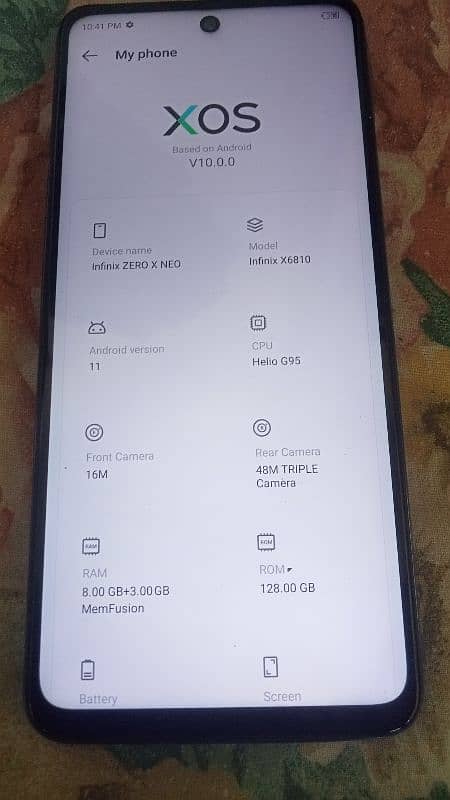 Infinix Zero X Neo Ram 8+6 Rom 128 5