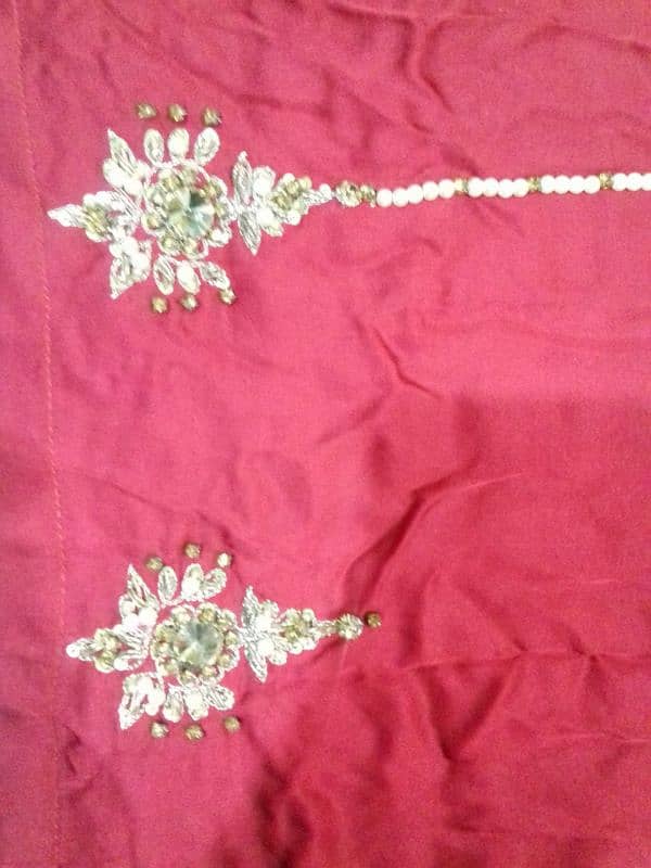 3psc red embroided dress 2