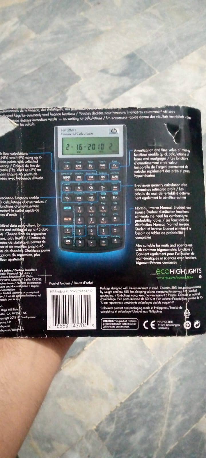 HP financial calculator 1