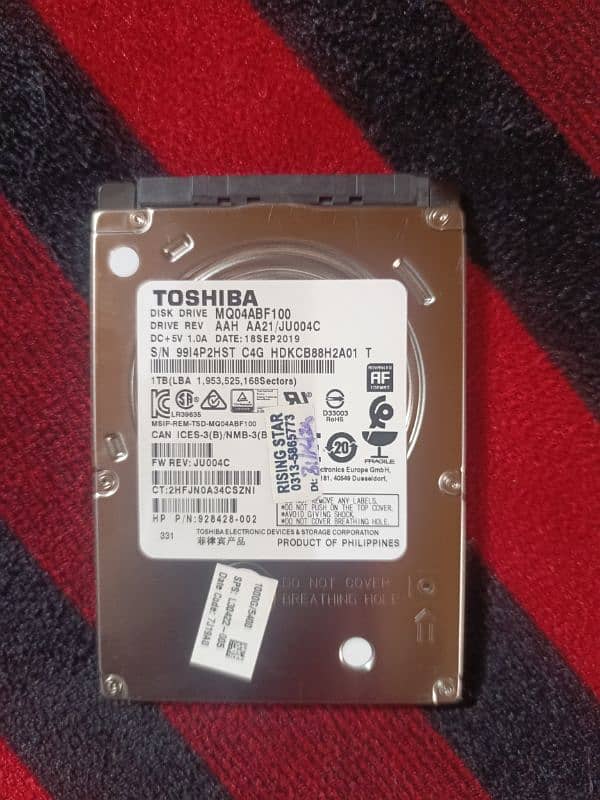 Toshiba 1TB Hard disk for sale 1