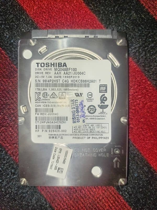 Toshiba 1TB Hard disk for sale 2