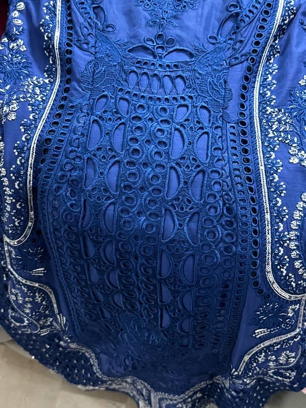 its very beutifull enriched blue colour with silk duppta 3 piece suit 2