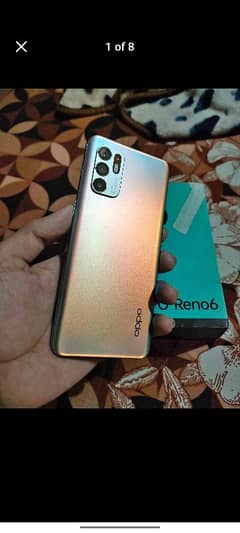 OPPO Reno 6 8+8.128 with box all to all janwan one hand use