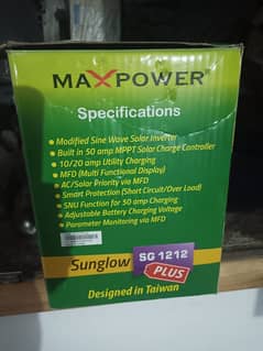 I want to sale my max-power invertor (with solar slot) urgently