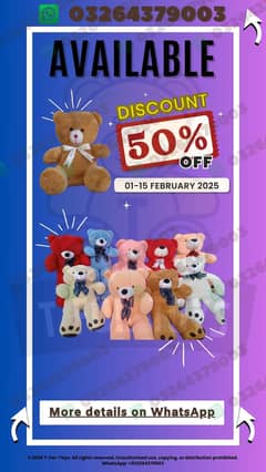 Imported Teddy Bears | Valentine Day | small/medium, large | Toys |