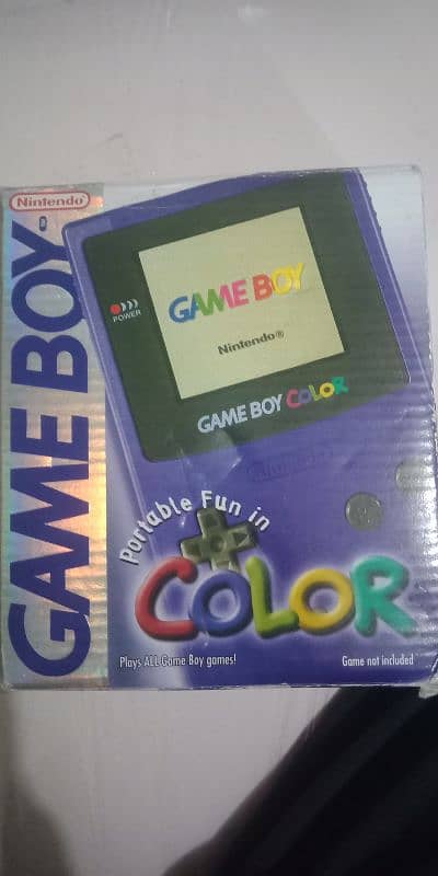 Nintendo game boy color with box all accessories 0