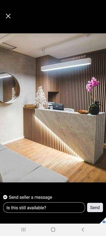 office reception counter, cash counter, office table, chair , cubicle 16