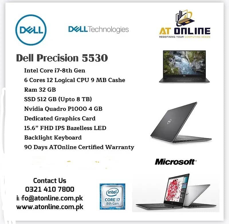 Dell Precision 5530 Intel Core i7-8th Gen 6 Cores 12 Logical  | Laptop 0