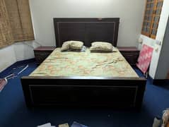 Double bed wooden in good condition