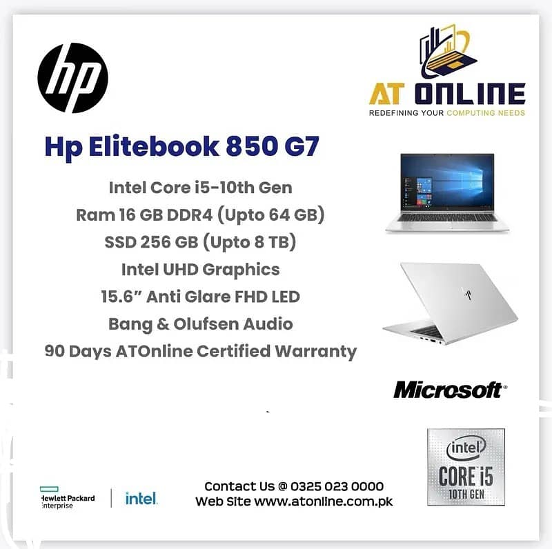 Hp Elitebook 850 G7 Intel Core i5-10th Gen Ram 16 GB SSD 256 GB 0