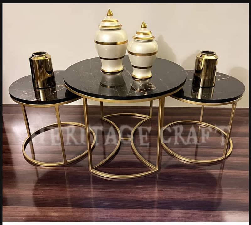 Coffee table | Glass center table | Wooden center table |Nesting table 3