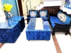 5 seater sofa & 3 tables