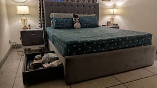 brand new king size bed with under bed storage and dressing table