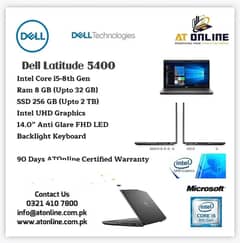 Dell Latitude 5400 Intel Core i5-8th Gen Ram 8 GB SSD 256