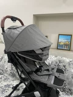 Kidilo Baby Stroller/Pram Grey Color