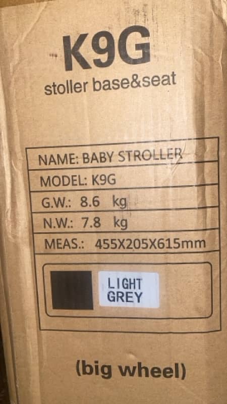 Kidilo Baby Stroller/Pram Grey Color 2