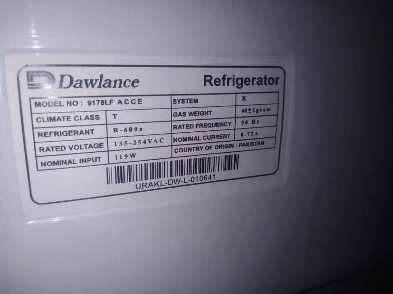 Dawlance Refrigerator Full 10 by 10 condition 1