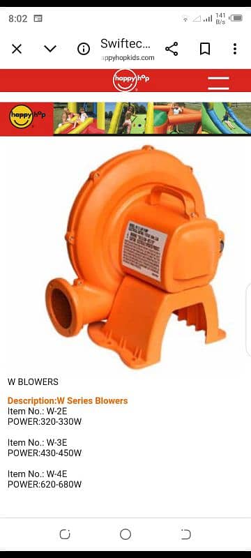 HEAVY DUTY AIR BLOWER FOR JUMPING CASTLE 1