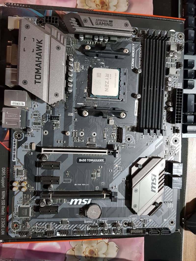 MOBO + Ryzen 5600X and Brand New RGB RAM DDR4 and Used RGB RAM DDR4 0