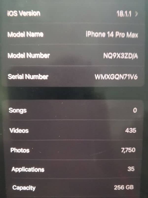 I phone 14 pro max 256 gb 4