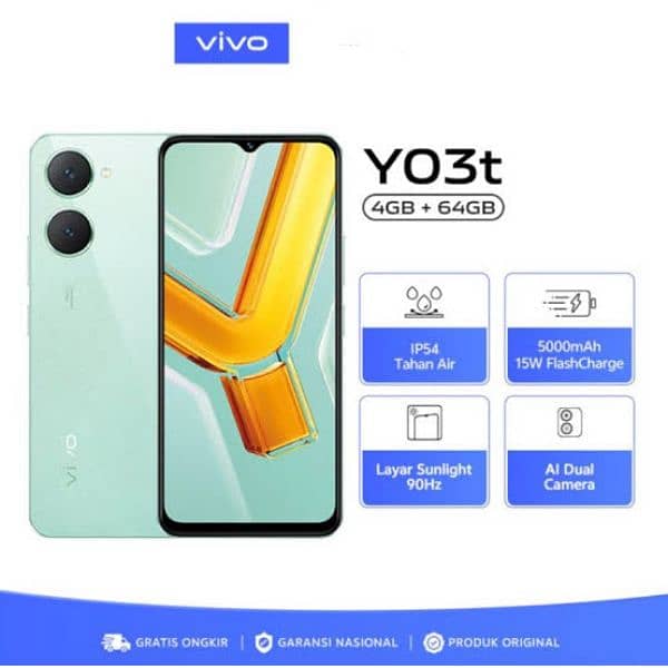 Vivo y03t    4Gb ram 64Gb storage.   7Month warranty 2