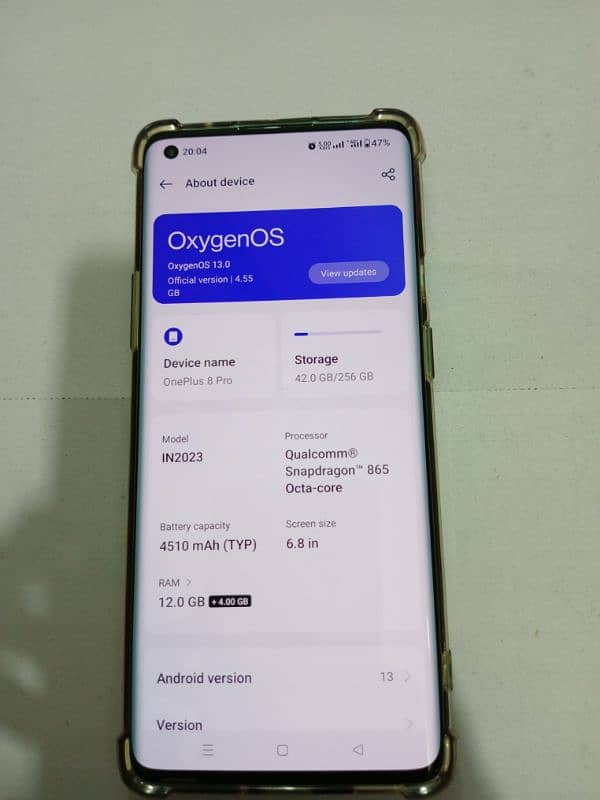 OnePlus 8Pro 12/256GB 10/10 with original charger 1