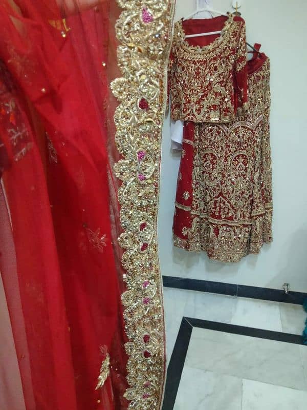 RED BRIDAL DRESS HANDWORK 1