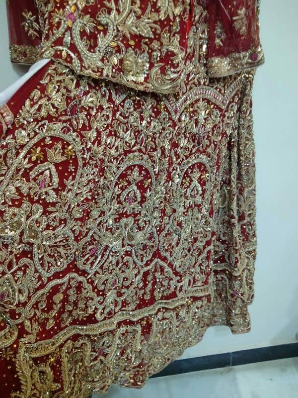 RED BRIDAL DRESS HANDWORK 3