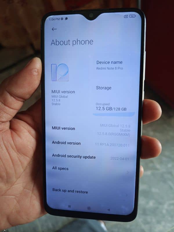 Redmi Note 8 Pro in Mint Condition 6/128 4