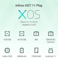 infinix hot 11 play 4/64