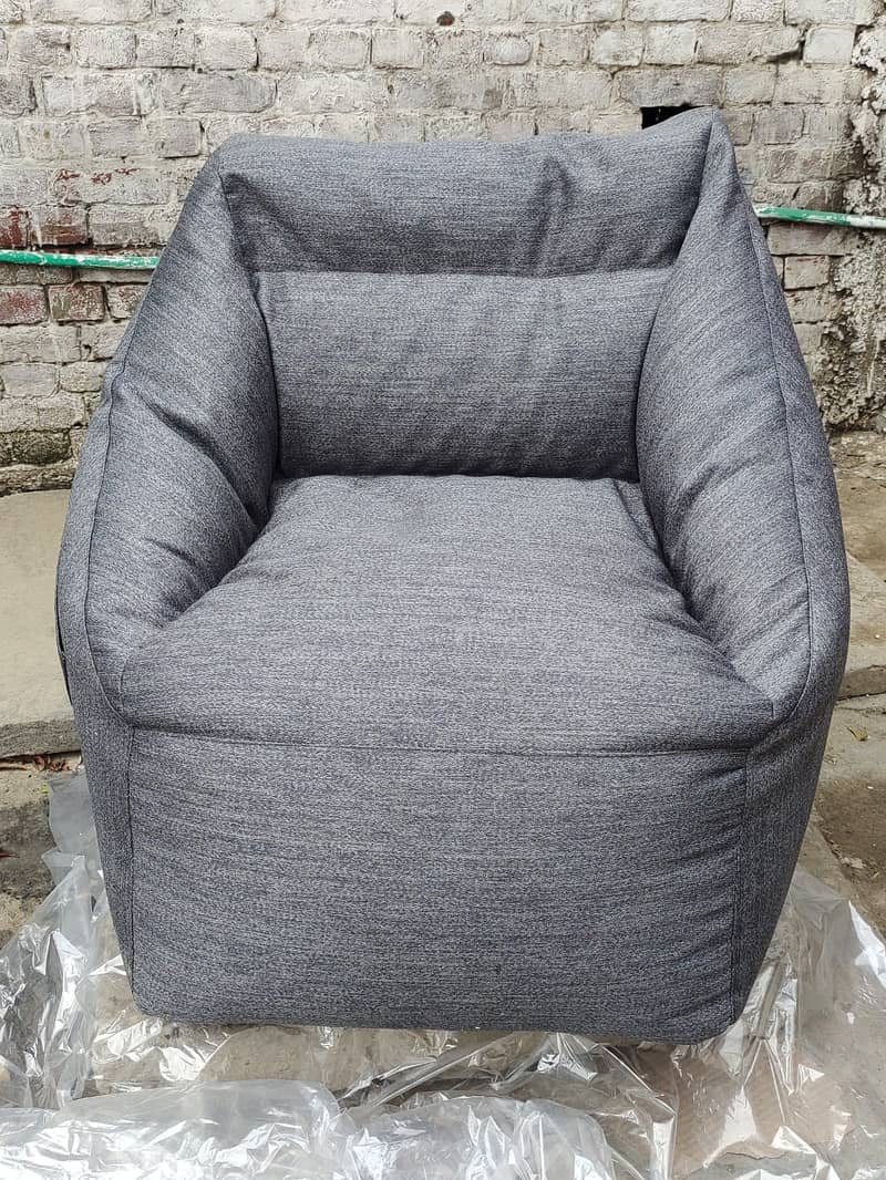 New Chair Leathre Bean Bag Export Quality Filling With Beans 1