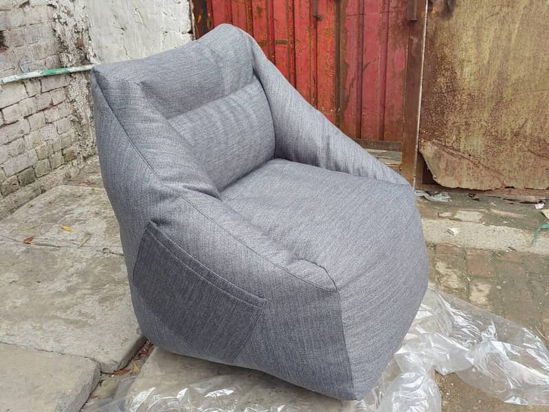 New Chair Leathre Bean Bag Export Quality Filling With Beans 3