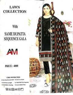 Classic Lawn Collection with Same Dupatta of AM Brand