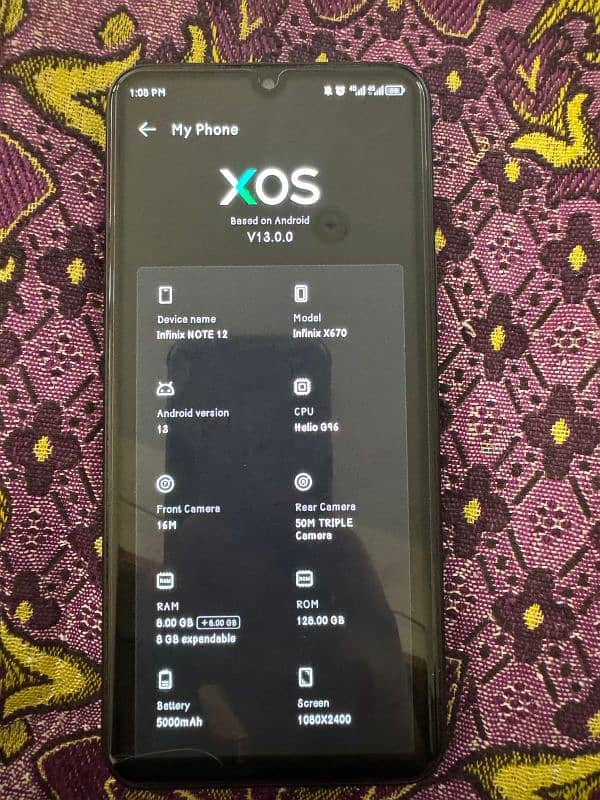 infinix note 12 g96 8 128 almost new condition 4