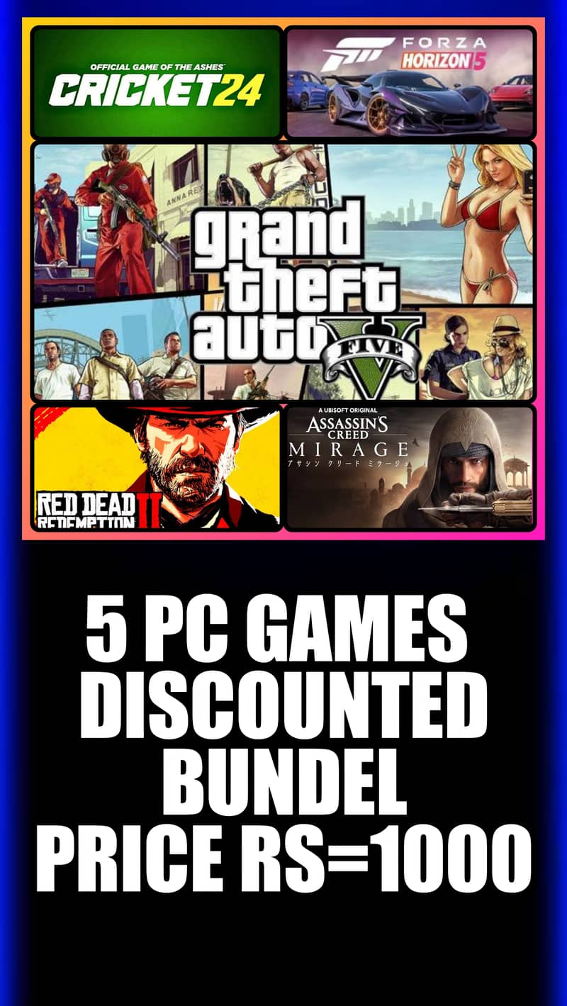 GTA V•SPIDERMAN 2•CRICKET 24 PC GAMES INSTALL KRWAYE ALL OVER PAK 7