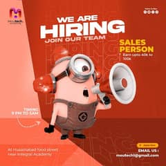 need sale person night shift