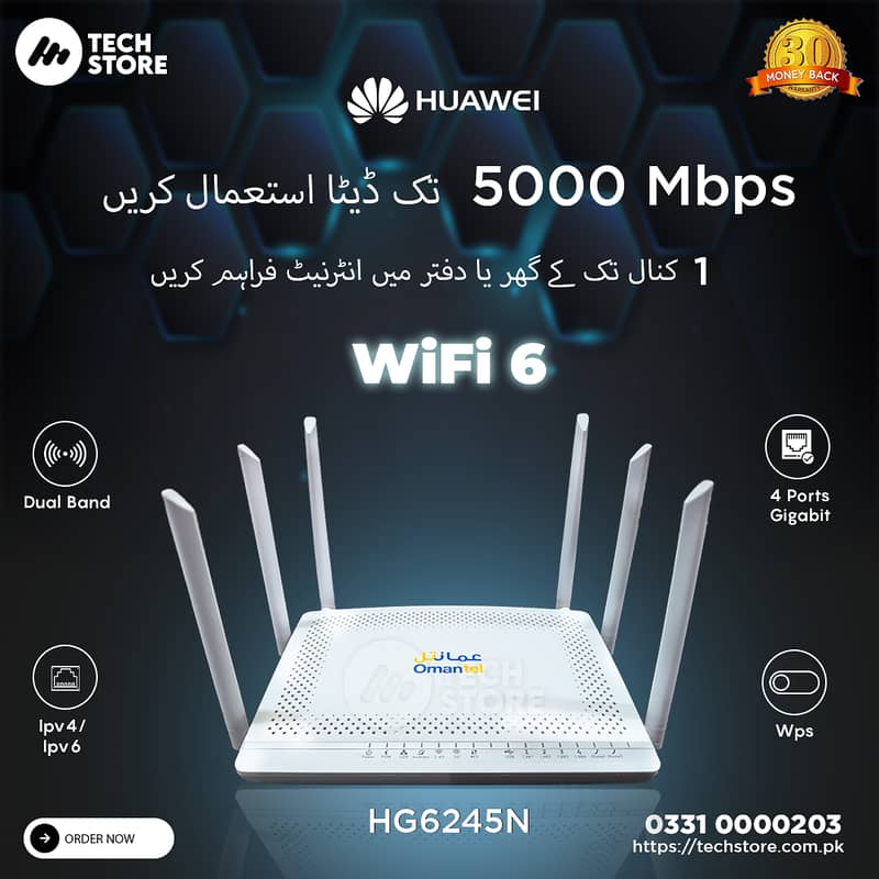 FiberHome HG6245N WiFi 6 ONU Router Dual Band (Branded Used) 0