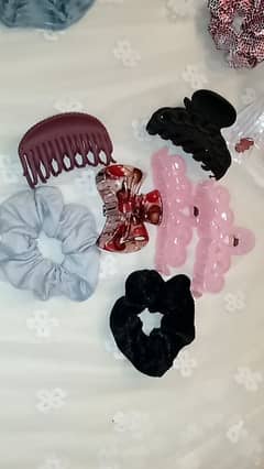 deal of hair catchers and scrunchies