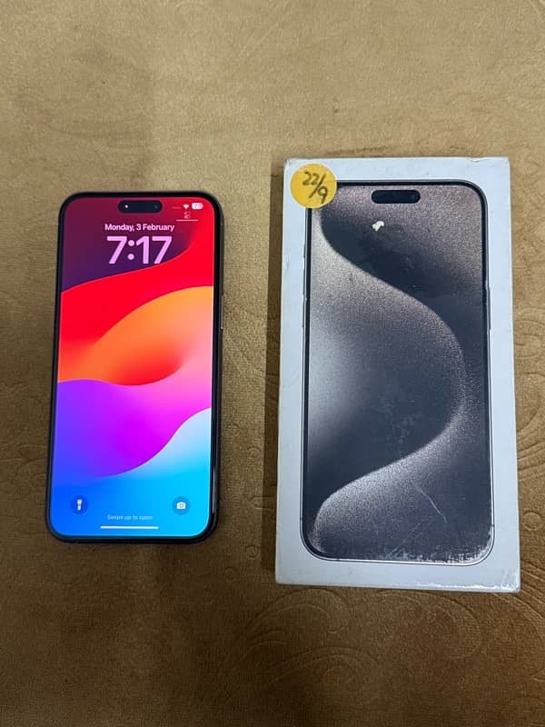 Iphone 15 Pro Max HK PTA Approved 256GB 2