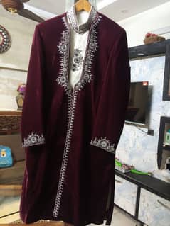 sherwani in welwet