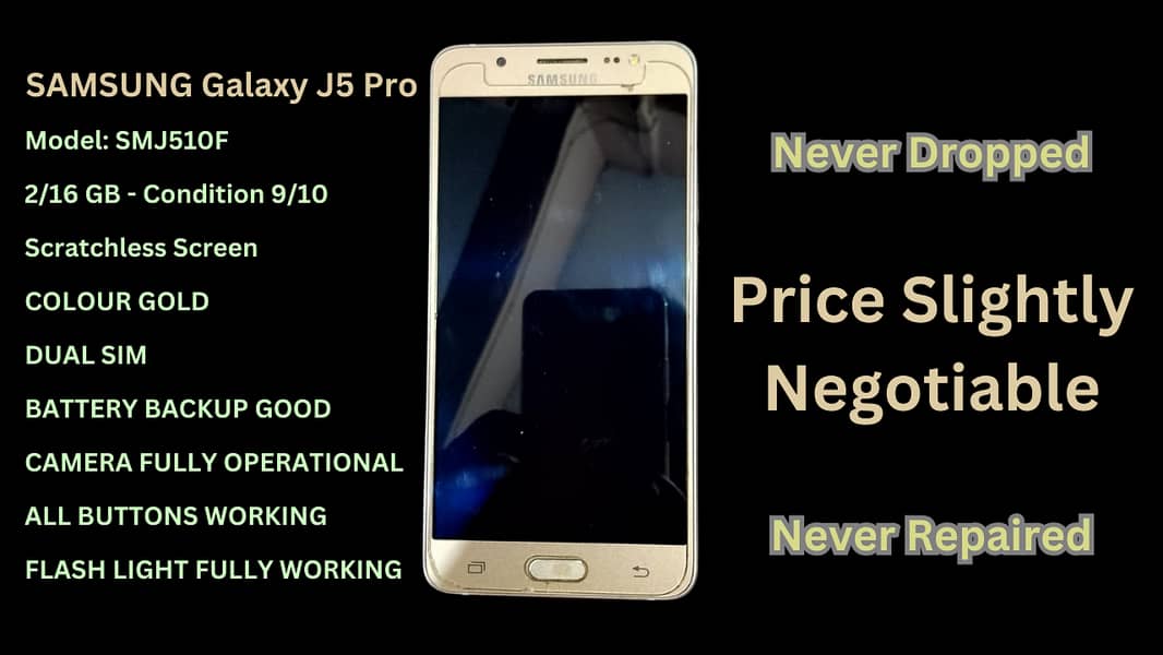 Samsung Galaxy J5 Pro | MINIMALLY USED | NEVER DROPPED / REPAIRED 0