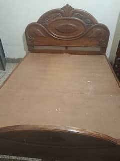 Queen Bed with cupboard