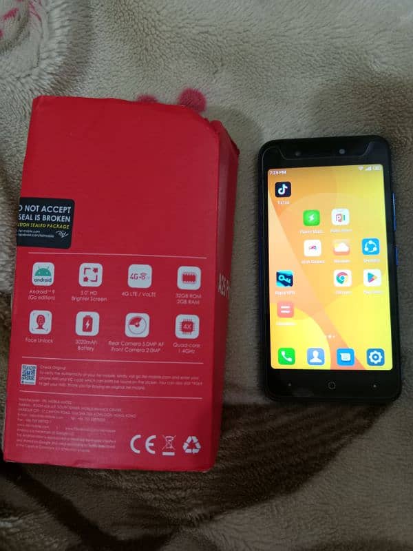 Urgent sale Itel Mobile A25 pro 4G 2gb Ram 32 Rom 2