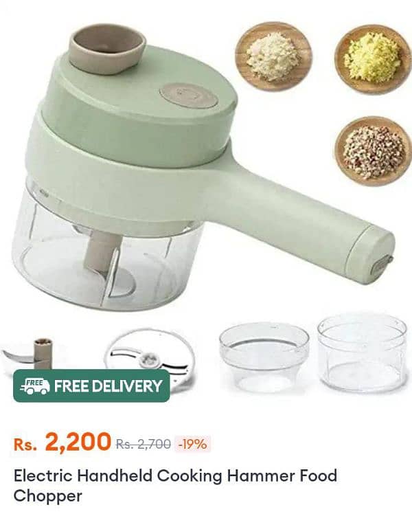 electric Handheld Cooking Hammer Food Chopper Rechargeable 1