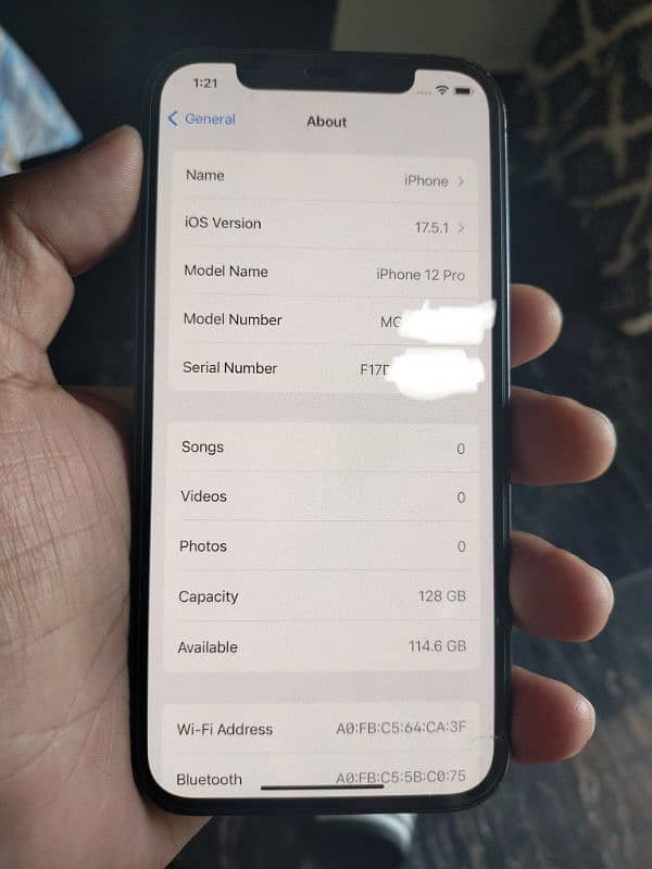 iphone 12pro NON PTA 128gb 4