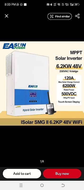 EASUN 6.2 KW Hybrid Solor Inverter 0