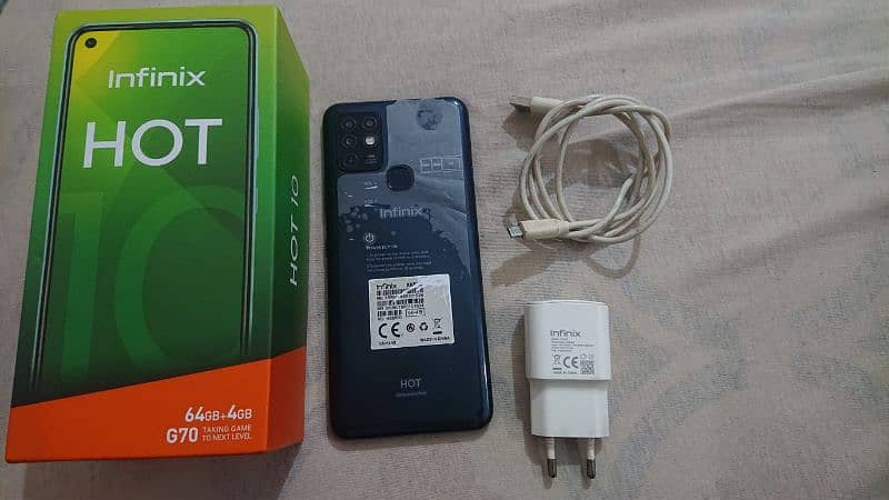 infinix Hot 10 4GB + 64GB G70 Processor 0